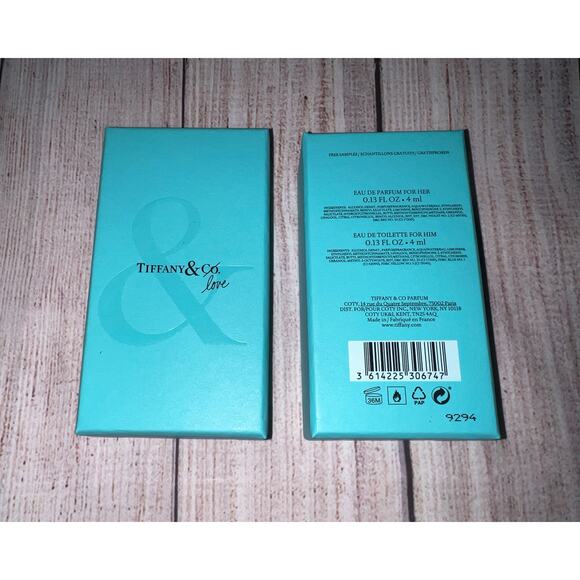 Tiffany & Co Love For Him and For Her Vial Set Travel Size Samples 4 ml Each NEW - Picture 2 of 4